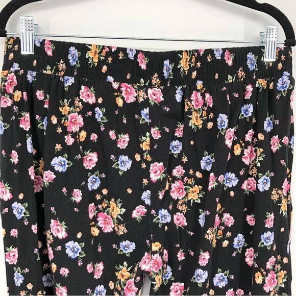 Torrid Crop Classic Fit Jogger Stretch Challis Mid-Rise Pant Floral M/L - Picture 7 of 8